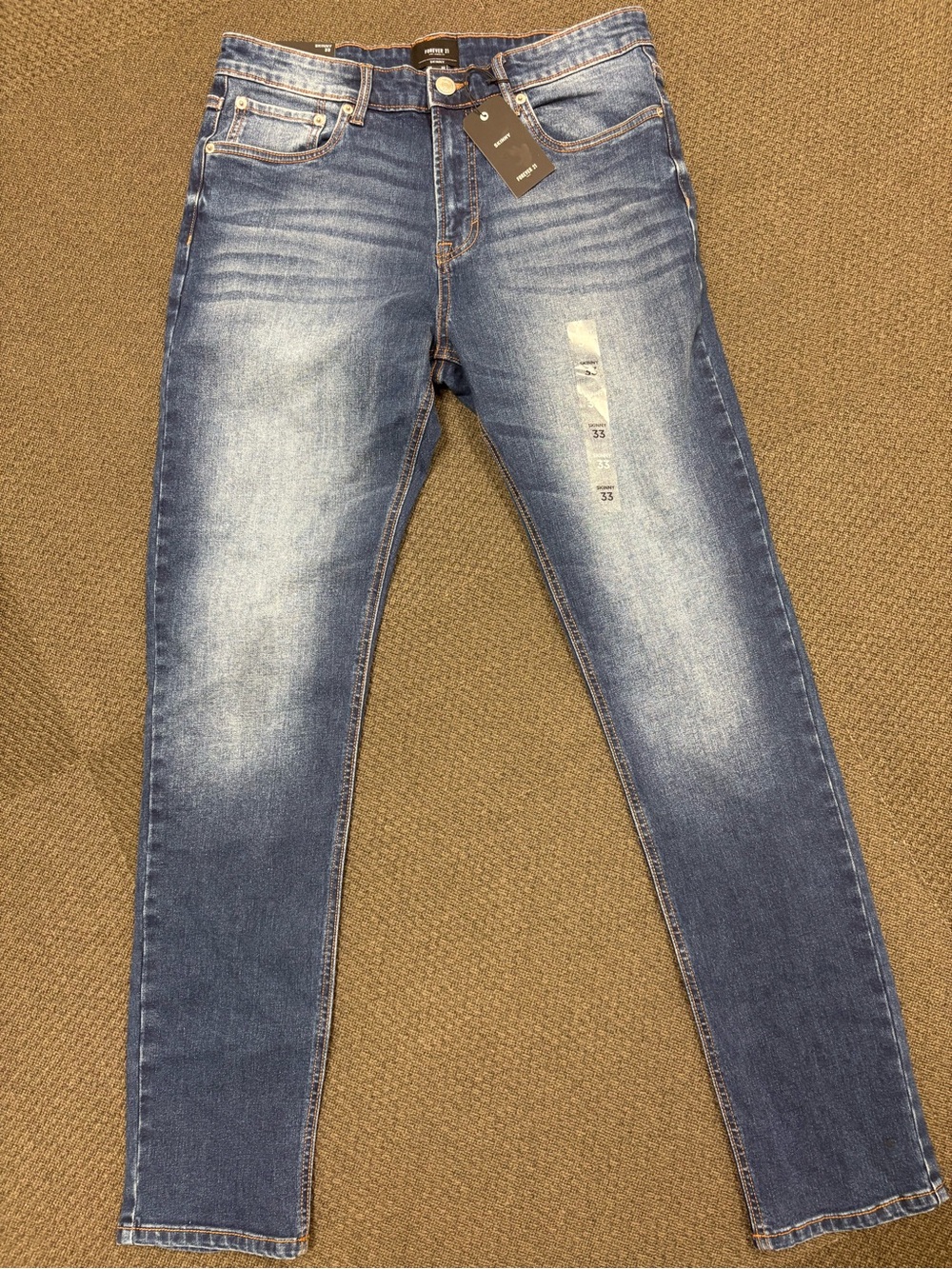Forever 21 Faded Blue Skinny Jeans